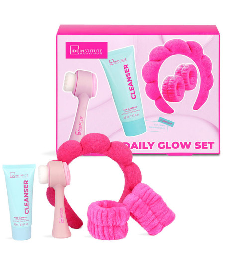 KIT GLISSY RADIANT FACE SET CLEANSER VISO 75ML+SPAZZOLA VISO+ACCESSORI