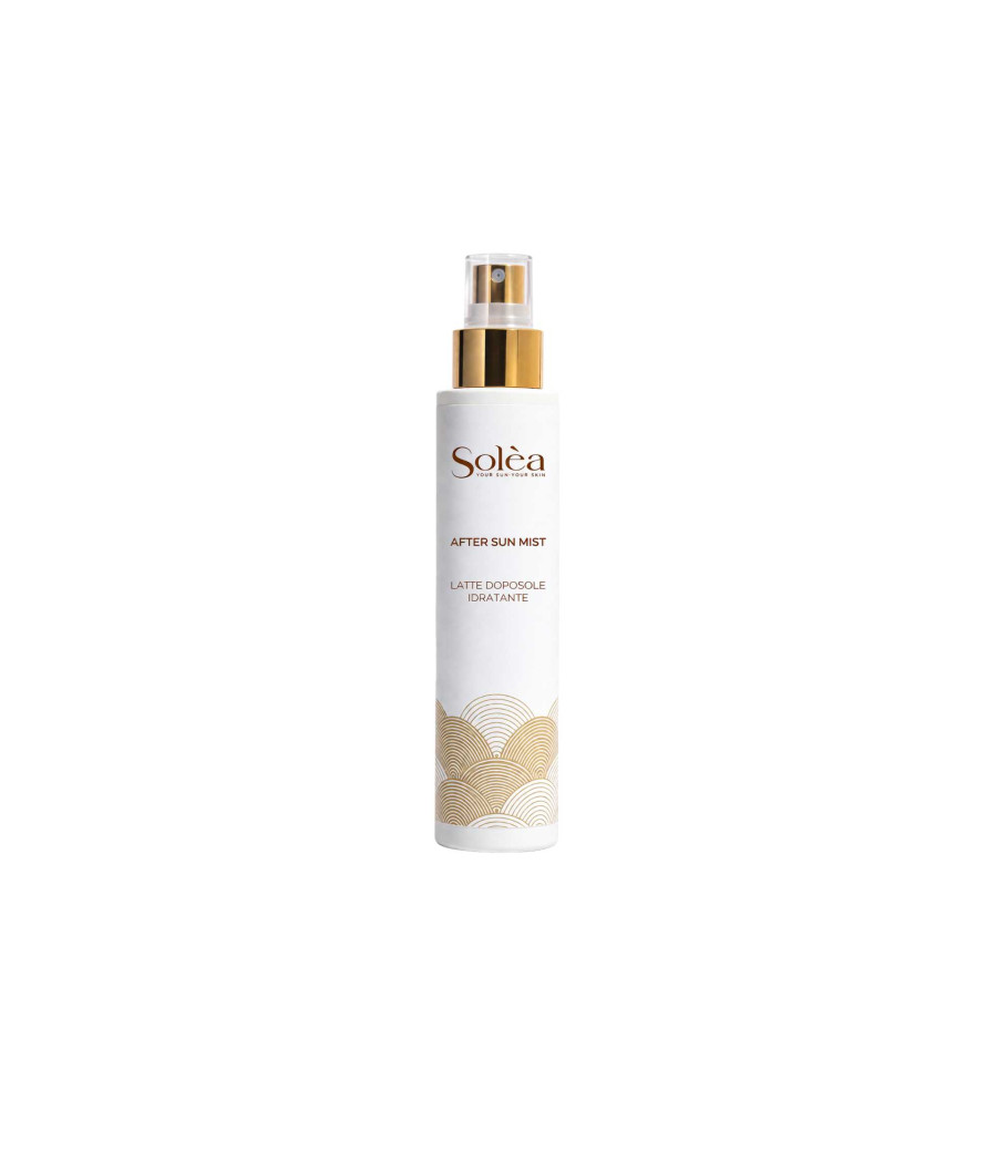 LATTE DOPOSOLE SPRAY IDRATANTE MELOGRANO, FRAGOLA OLIO DI COCCO E TE' VERDE