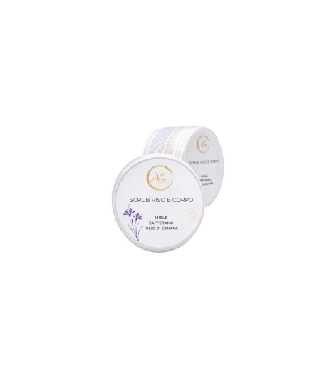 SCRUB VISO E CORPO MIELE,ZAFFERANO, OLIO DI CANAPA 100 ML