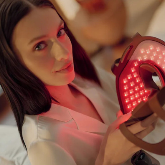 GARETT LED FACE & NECK MASK BROWN