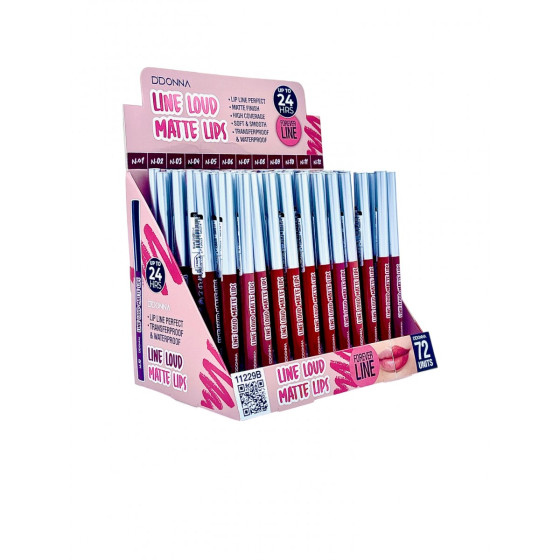 ESPOSITORE MATITA LABBRA MATTE 72 PZ 12 COLORI
