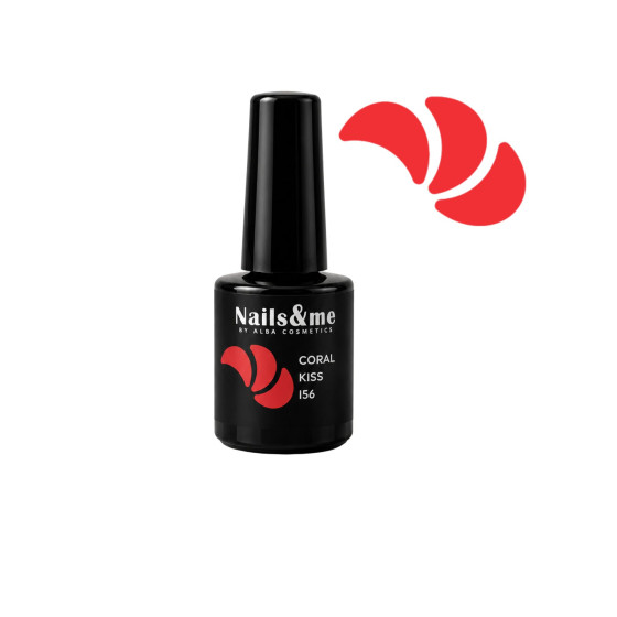 SMALTO GEL SEMIPERMANENTE CORAL KISS N.156 10 ML