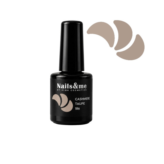 SMALTO GEL SEMIPERMANENTE CASHMERE TAUPE N.186 10 ML