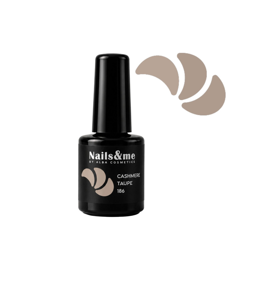 SMALTO GEL SEMIPERMANENTE CASHMERE TAUPE N.186 10 ML
