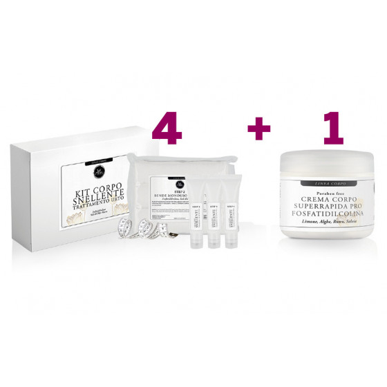 PROMO KIT CORPO SNELLENTE (4 KIT + 1 CREMA SUPERRAPIDA FOSFATIDILCOLINA)