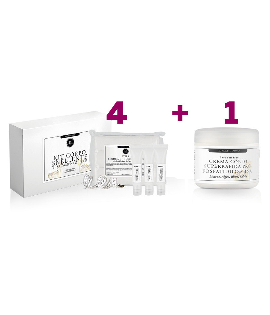 PROMO KIT CORPO SNELLENTE (4 KIT + 1 CREMA SUPERRAPIDA FOSFATIDILCOLINA)