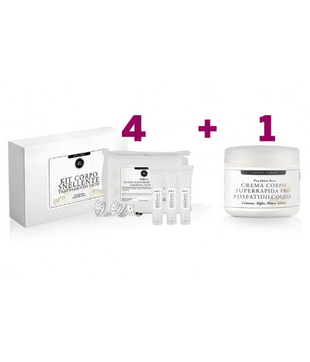 PROMO KIT CORPO SNELLENTE (4 KIT + 1 CREMA SUPERRAPIDA FOSFATIDILCOLINA)