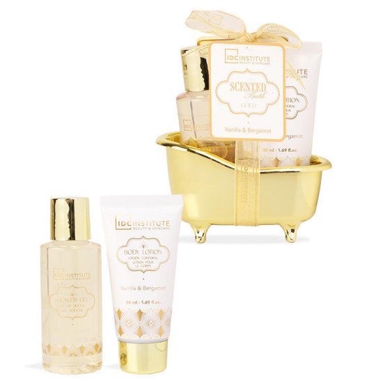 IDC INSTITUTE SCENTED GOLD MINI BATHTUB SET