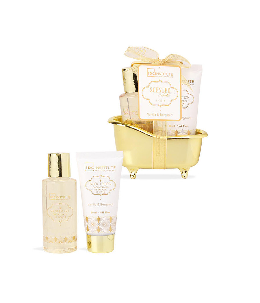 IDC INSTITUTE SCENTED GOLD MINI BATHTUB SET