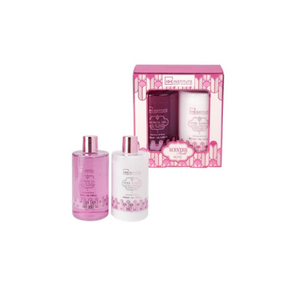 IDC INSTITUTE SCENTED BATH ROSE SHOWER DUO